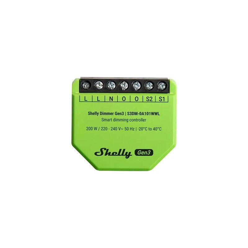 Shelly Dimmer Gen3- Módulo WIFI / Bluetooth com regulação Inteligente por Triac