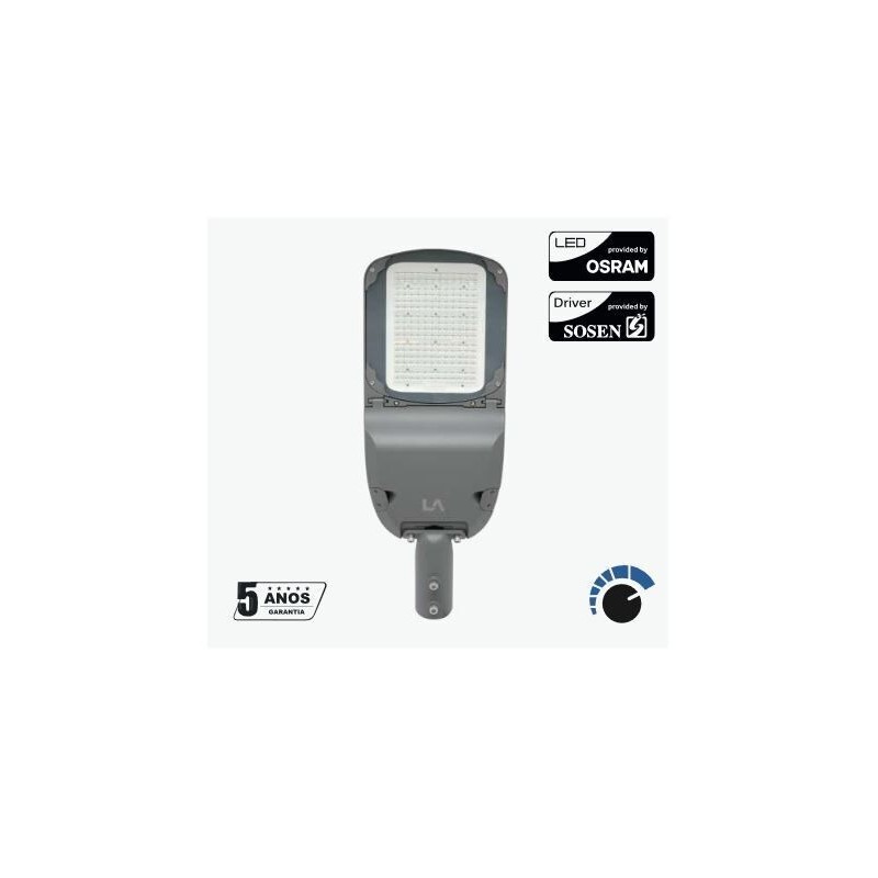 Luminária Pública LED LUMIARQ KORA 100W Dimável 1-10V Cinza Luz Natural (4000K)