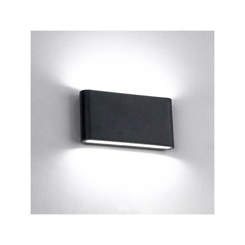 Aplique LED de Parede Luselamp Preto 12W Luz Natural (4200K)