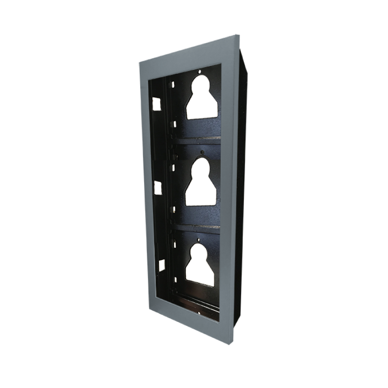 Moldura de Embutir 3 Módulos para Botoneira ULTRA COMELIT (UT9163)