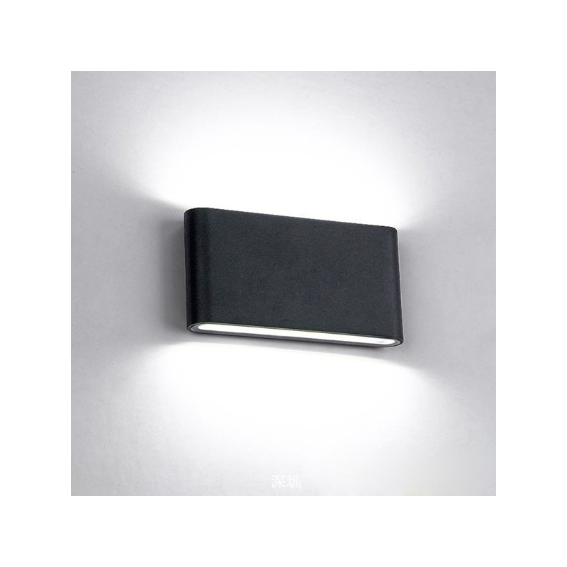 Aplique LED de Parede Luselamp Preto 12W Luz Quente (3000K)