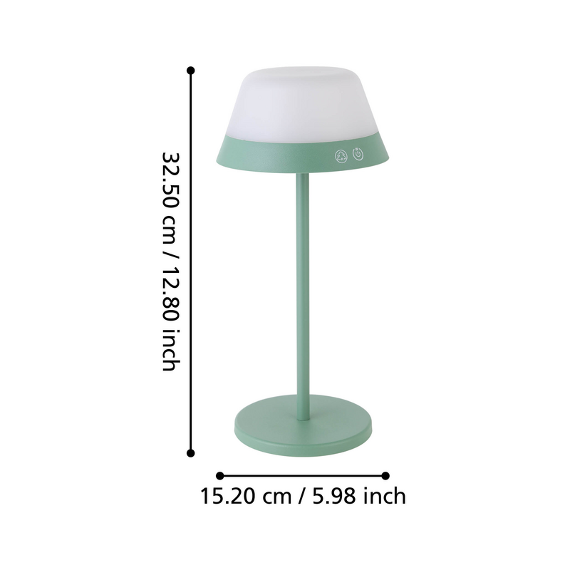 Candeeiro de Mesa EGLO MEGGIANO Verde/Branco 1.5W IP54 RGB+WW (3000K)