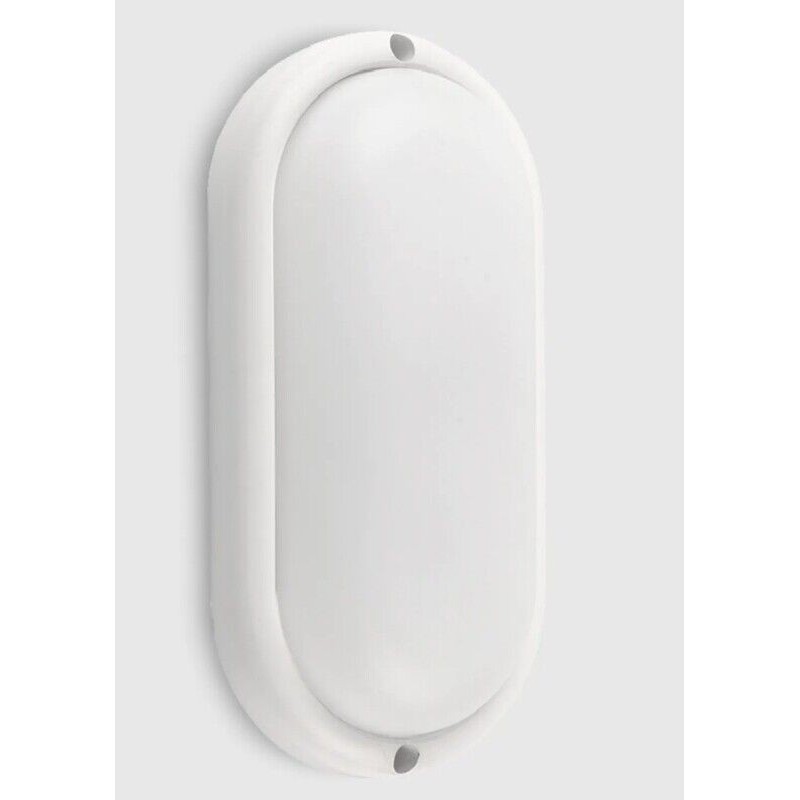 Aplique LED MAXLED Oval Branco 8W Luz Quente (3000K) IP65