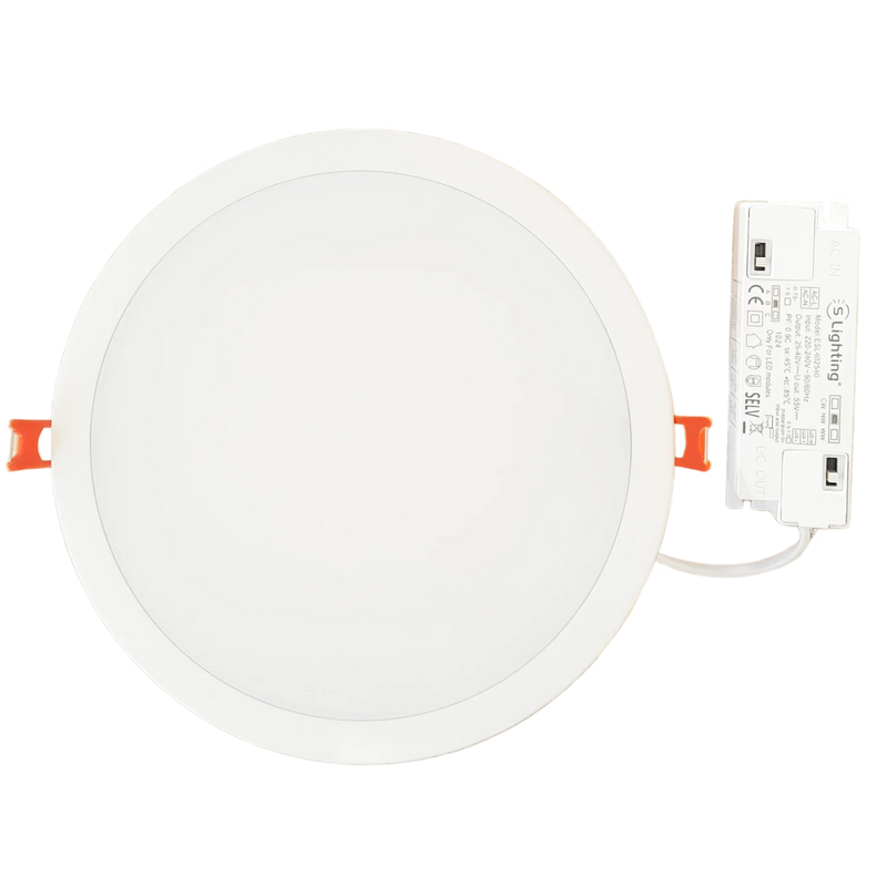 Downlight LED SLIGHTING Potência Ajustável 18W-20W-24W Redondo Branco ⌀175mm 3CCT IP44