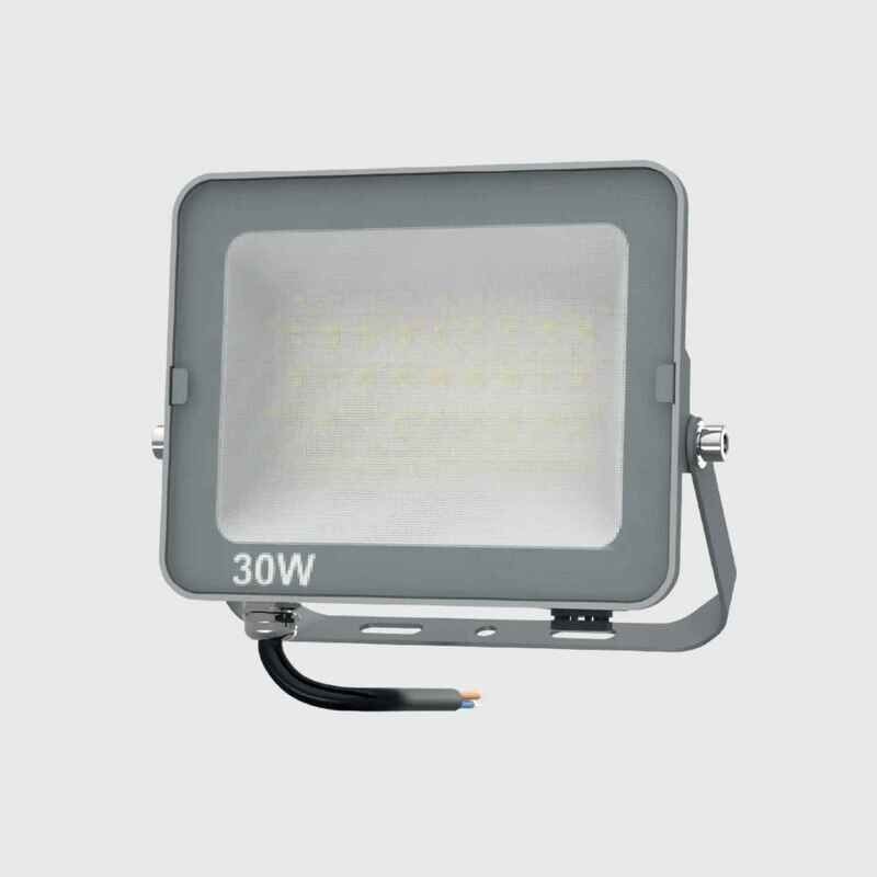 Projetor LED MAXLED Slim SMD 30W Cinza CCT3 2400lm IP65