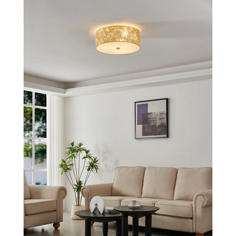 Candeeiro de teto EGLO VISERBELLA Aço/Têxtil 3x E27