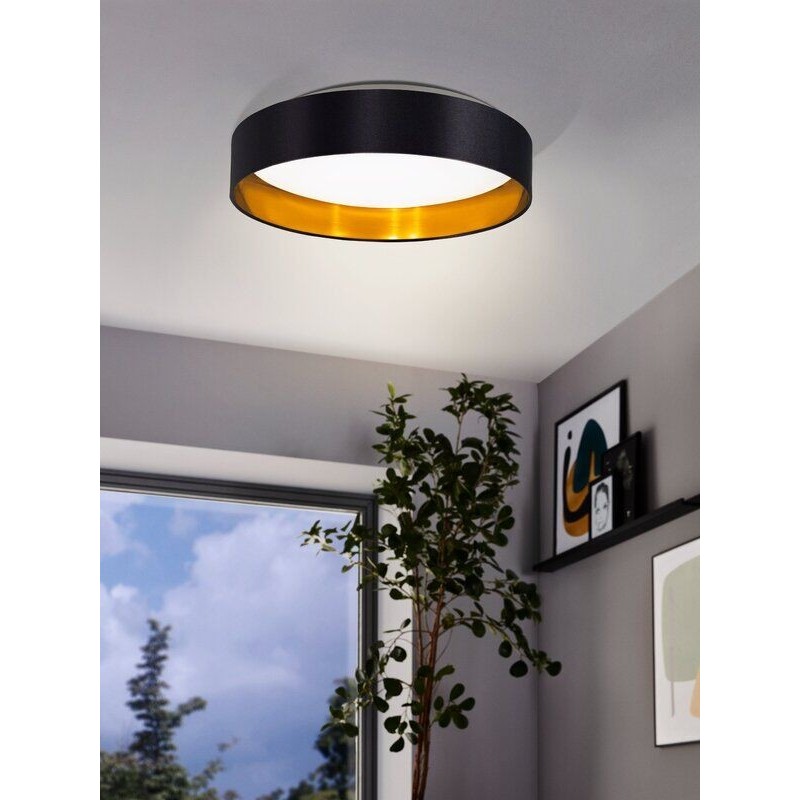 Candeeiro de Teto EGLO MASERLO 2 Aço/Têxtil 20W Luz Quente (3000K)