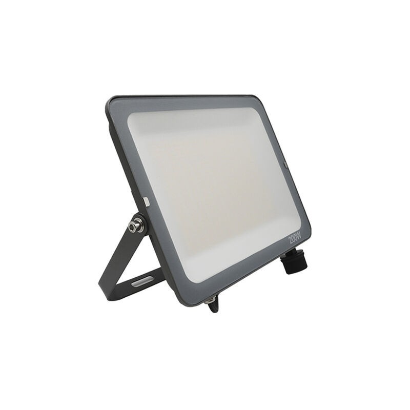 Projetor LED MAXLED Slim SMD 200W Cinza CCT3 16000lm IP65