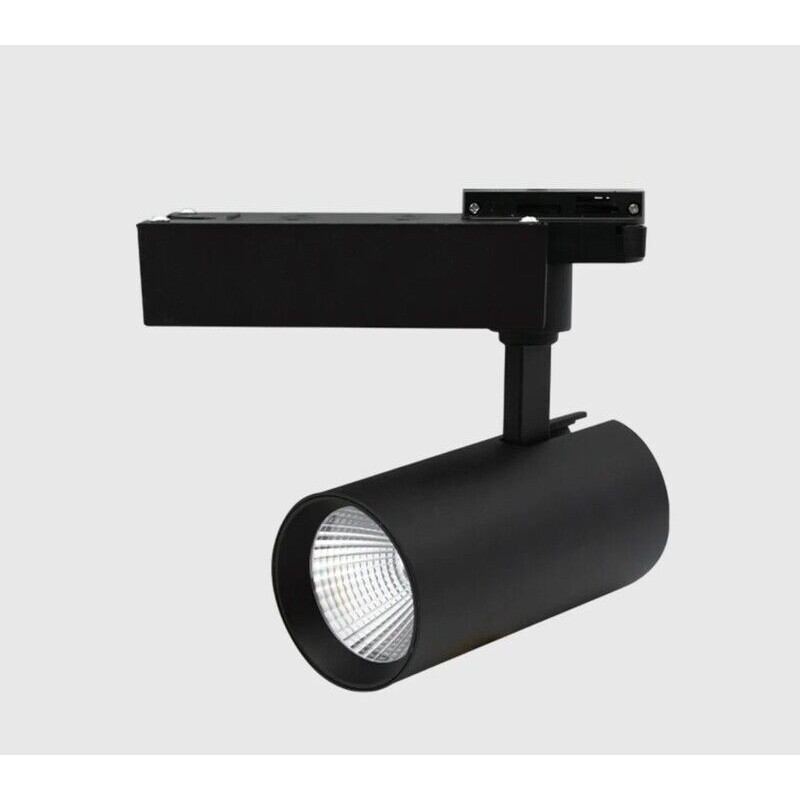 Projetor LED ZELED 30W Preto para Calha Monofásica Luz Quente (3000K)