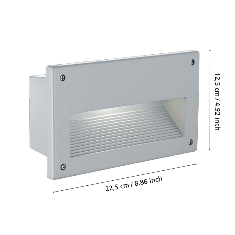 Aplique LED de Muro Eglo Zimba de Encastrar Cinza 1x E14