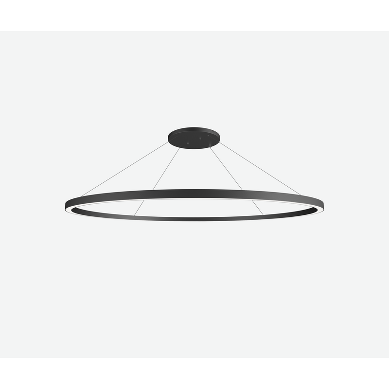 Candeeiro Suspenso LED ARON AURA 1 ANEL 90W Preto 150cm  CCT3 (3000K-5000K)