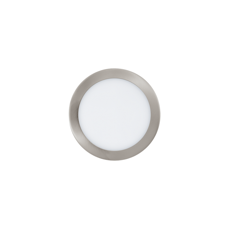 Painel LED Encastrar Luselamp 12W Redondo Aço Escovado Luz Fria (6500K)