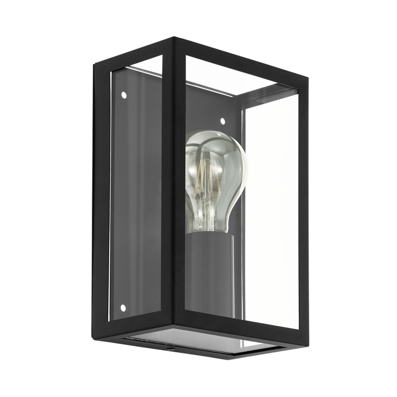 Candeeiro de Parede Preto EGLO ALAMONTE E27 (lâmpada não incluída)