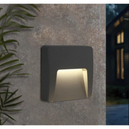 Aplique de Parede MAXLED PC 3W Quadrado Antracite 3CCT IP65