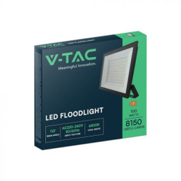 Projetor LED V-TAC 100W Preto Luz Fria (6500K)