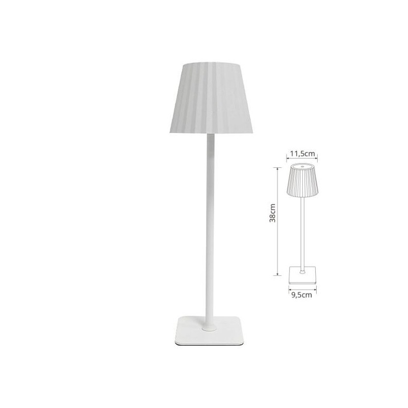 Candeeiro de Mesa LED LUMIT LOTTUS Branco 2.5W Dimável C/ Bateria 3CCT