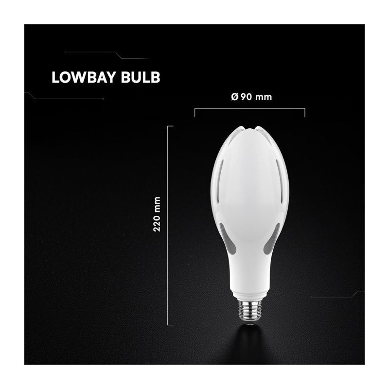 Lâmpada LED V-TAC E27 ED-90 36W Luz Natural (4000K)