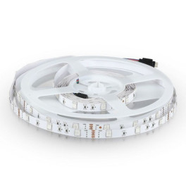 Fita LED 5M V-TAC 12V 4W/m IP20 RGB 30x SMD 5050