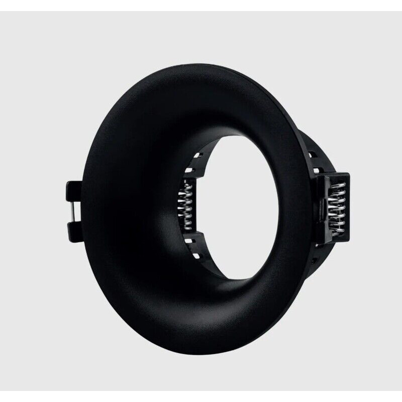 Aro GU10 Recuado Fixo MAXLED PC Redondo Preto