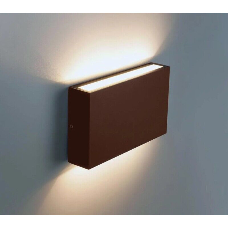 Aplique LED de parede MAXLED Retangular Corten 2 x 5W CCT3 1190lm IP54