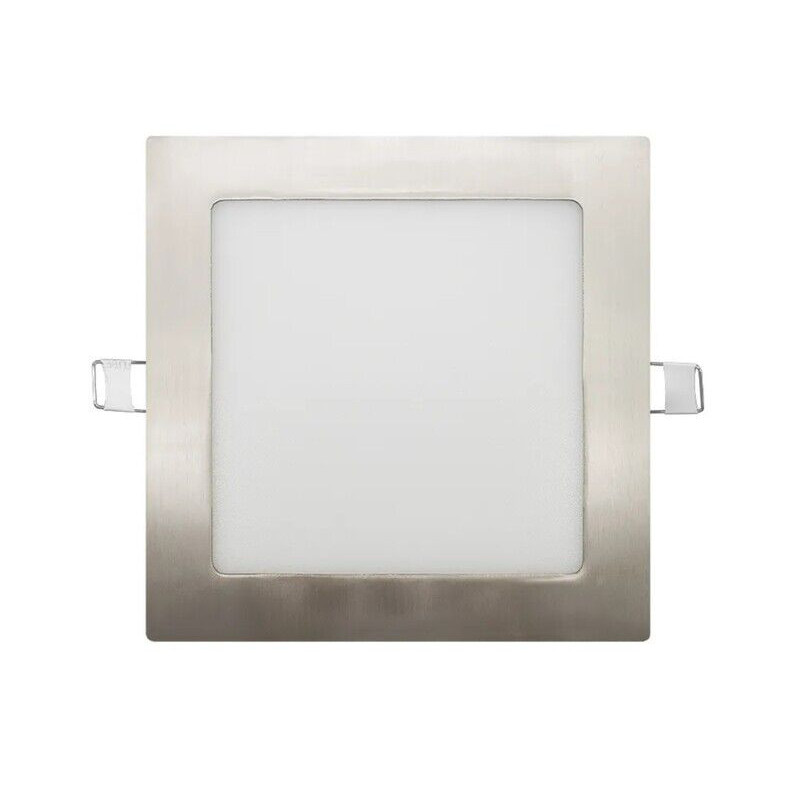 Painel LED MAXLED 9W Quadrado Aço Escovado CCT3 (3000K-4000K-6500K) IP44