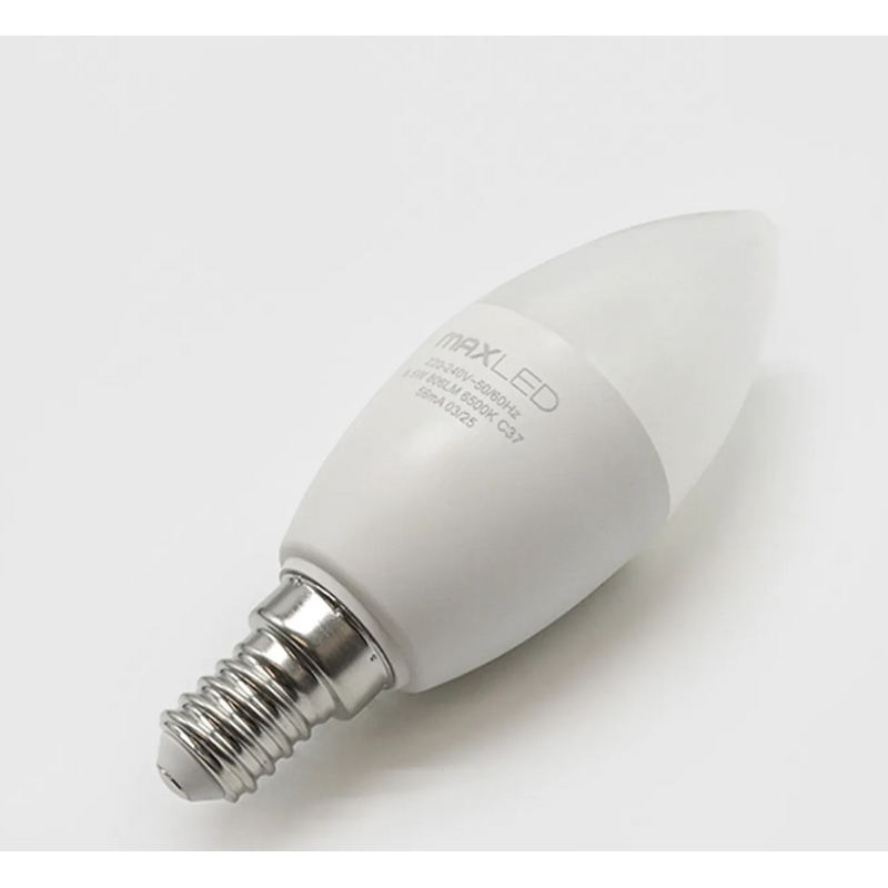 Lâmpada LED MAXLED E14 Chama 8.5W Luz Natural (4000K)