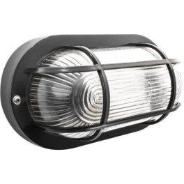 Aplique LED LUMIT CAIA Oval Preto E27 IP44