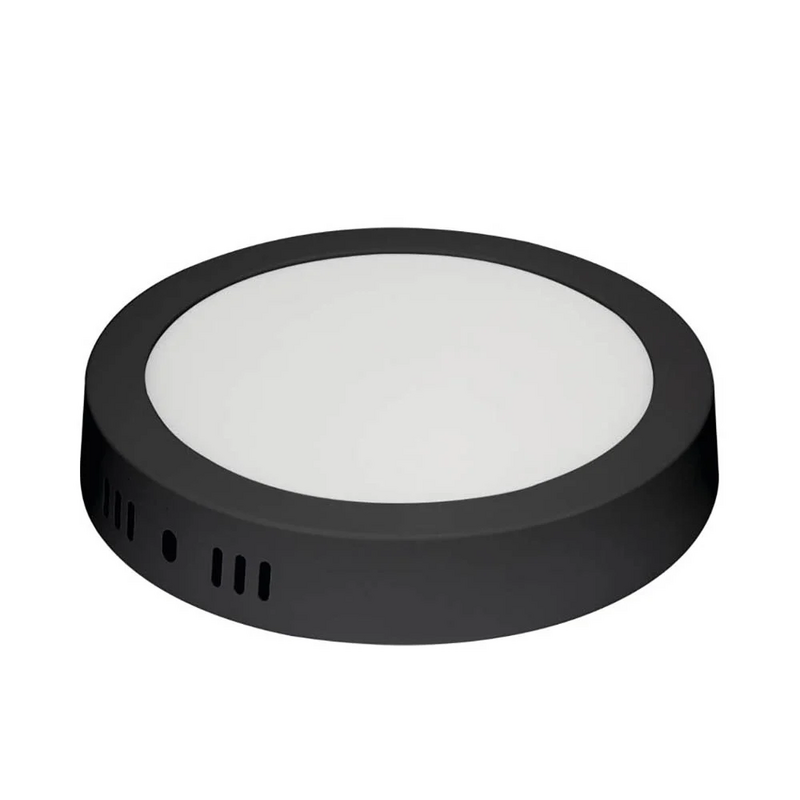 Painel LED Saliente HOROZ 36W Redondo Preto CCT3 (3000K/4000K/6500K)