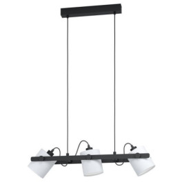 Candeeiro Suspenso EGLO HORNWOOD Preto/Branco 3x E27