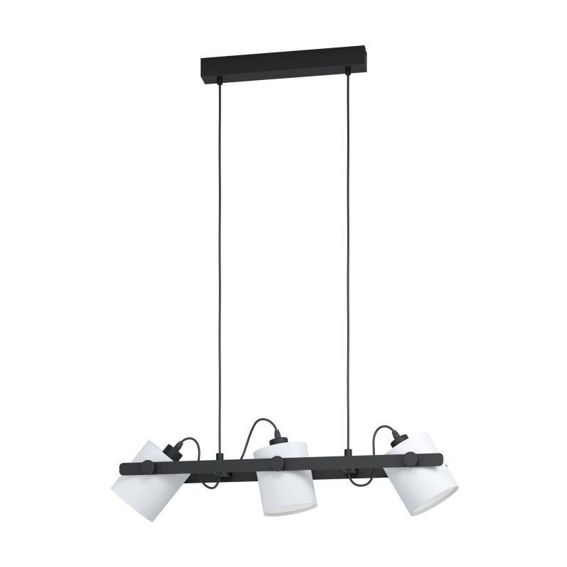 Candeeiro Suspenso EGLO HORNWOOD Preto/Branco 3x E27