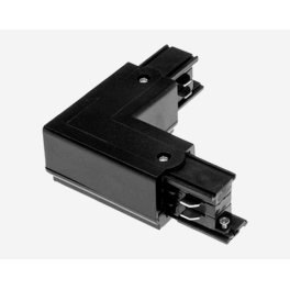 Conector em L Esquerdo Preto para Calha Trifásica MAXLED