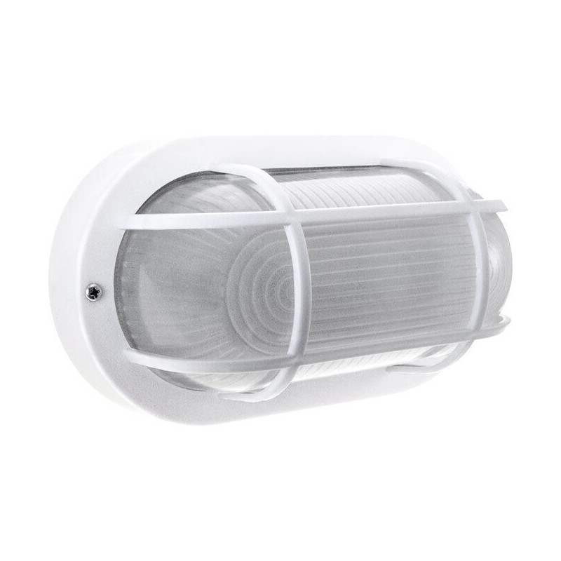 Aplique LED LUMIT CAIA PEQUENO Oval Branco E27 IP44