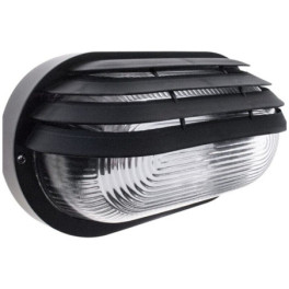 Aplique LED LUMIT CAIMA PEQUENO Oval PRETO E27 IP44