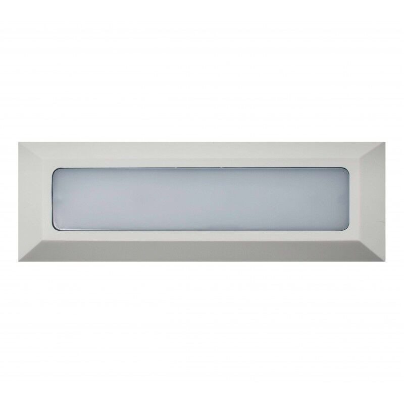 Aplique LED de Muro LUSELAMP Retangular Branco 10W Luz Natural (4200K) IP54