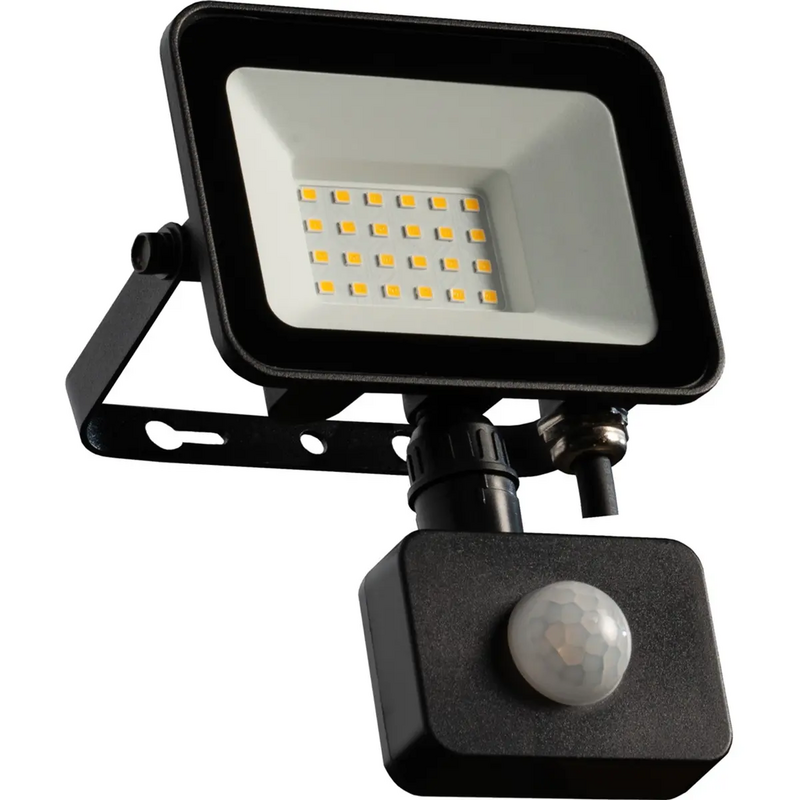 Projetor LED c/ Sensor ORO FOCUS Slim SMD 20W Preto Luz Natural (4000K) IP44