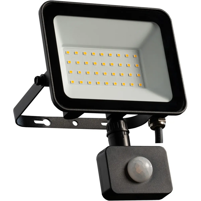 Projetor LED c/ Sensor ORO FOCUS Slim SMD 30W Preto Luz Natural (4000K) IP44