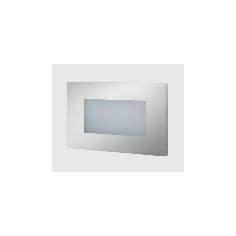 Aplique LED de Parede de Encastrar Maxled Retangular Inox 3W 3CCT IP54