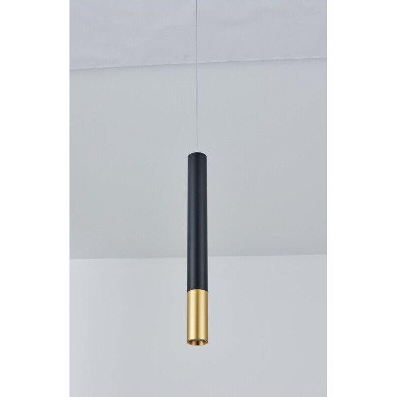 Candeeiro Suspenso MLUX PENCIL Preto/Dourado Mate 5W Luz Natural (4000K)