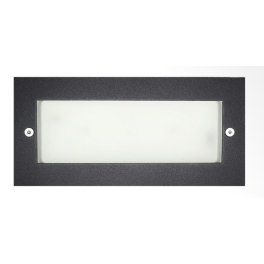 Aplique de Muro de Encastrar VILA GRAFITE SLIGHTING 6W CCT3 (3000K-4000-6400K) IP65 c/ caixa de encastre