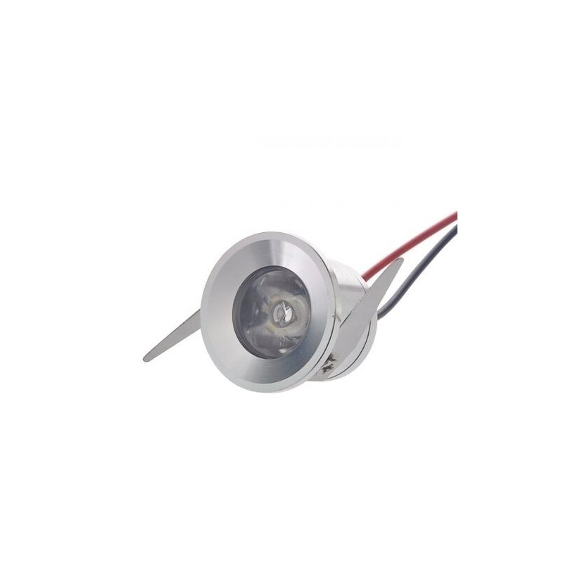 Spot LED Luselamp 1W Redondo Alumínio Luz Quente (3000k)