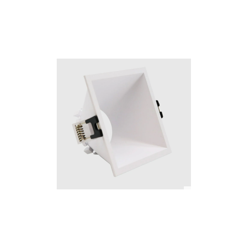 Aro GU10 Fixo Recuado MAXLED Quadrado Branco