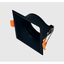 Aro GU10 Recuado Orientável MAXLED Alumínio Quadrado Preto