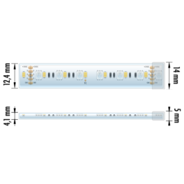 Fita LED 5M EPLUS 24V 19.2W/m 120x SMD 2835 + 5050 IP67 RGB+W (3000K)