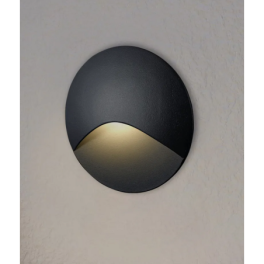 Balizador LED MAXLED Redondo Preto 3W Luz Quente (3000K) IP65