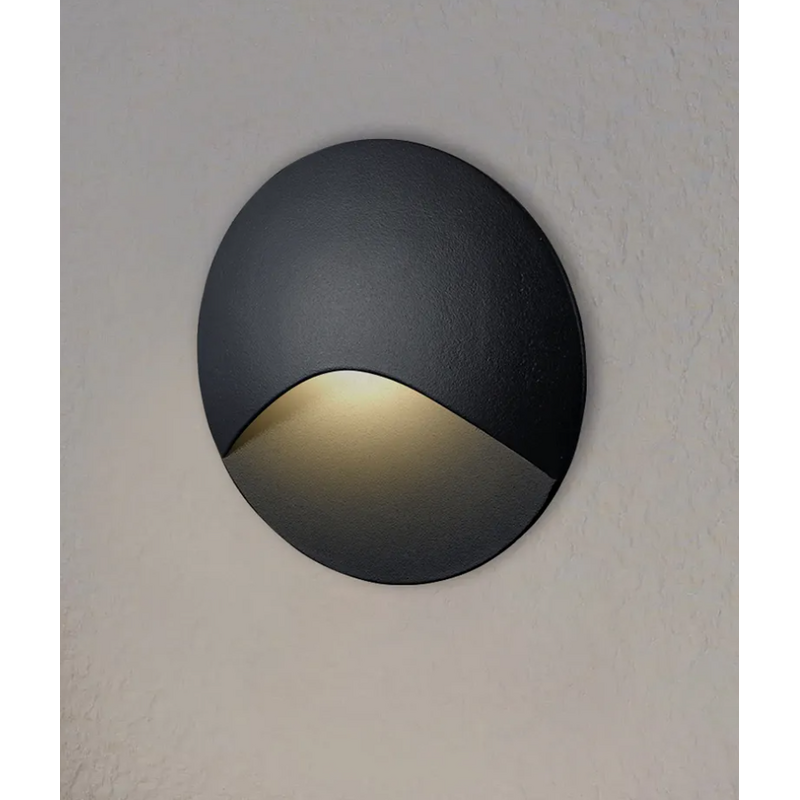 Balizador LED MAXLED Redondo Preto 3W Luz Quente (3000K) IP65
