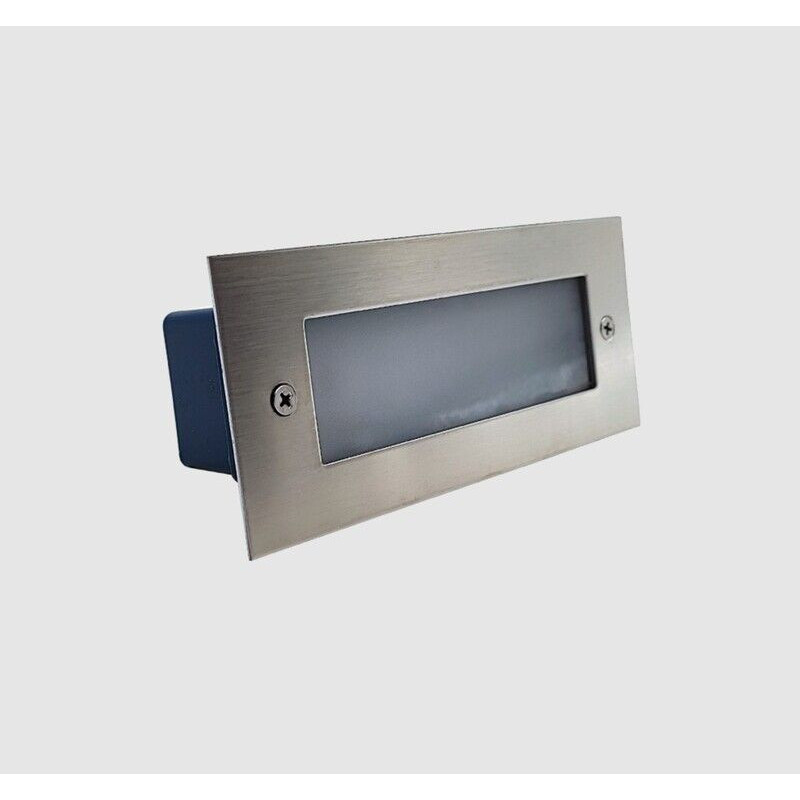 Aplique LED de Muro Luselamp de Encastrar Inox 5W Luz Quente (3000K)