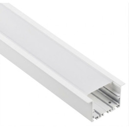 Perfil de Alumínio de Encastrar Branco ESL9102-BR c/ Difusor Opalino 4M SLIGHTING