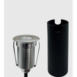 Uplight LED MAXLED Redondo Inox IP67 12V 3W Luz Quente (2700K)