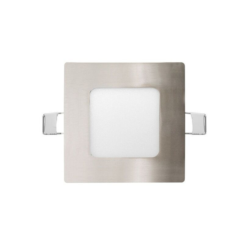 Painel LED MAXLED 6W Quadrado Aço Escovado CCT3 (3000K-4000K-6500K) IP44