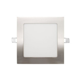 Painel LED MAXLED 9W Quadrado Aço Escovado CCT3 (3000K-4000K-6500K) IP44